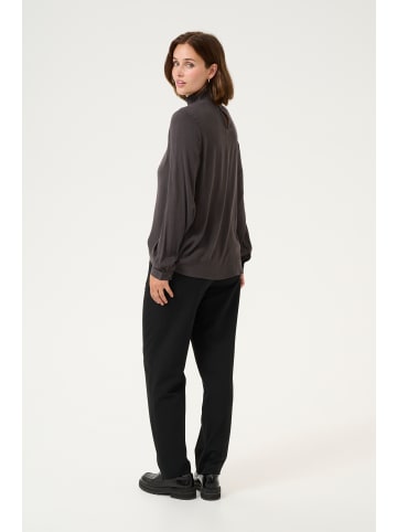 Kaffe Langarm-Bluse Trine in Black Oyster