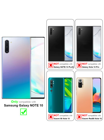cadorabo Hülle für Samsung Galaxy NOTE 10 Glitter in Schwarz mit Glitter