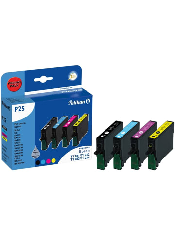 Pelikan Tintenpatrone kompatibel mit Epson T1285 BK/C/M/Y Typ P25