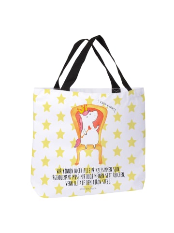 Mr. & Mrs. Panda Strandtasche Einhorn Prinzessin mit Spruch in Weiß