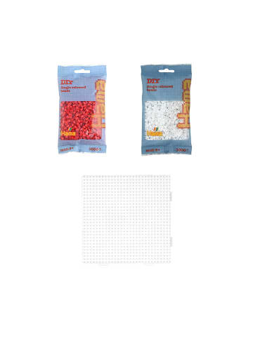 Hama 3tlg. Set: Midi-Bügelperlen-Set Weihnachtsmütze in bunt