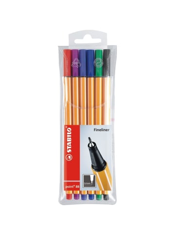 STABILO Fineliner point 88 Etui mit 6 Stiften