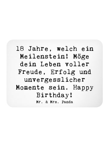 Mr. & Mrs. Panda Magnet Spruch 18. Geburtstag Meilenstein mit Sp... in Weiß