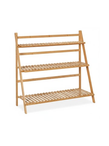 relaxdays Blumenregal in Natur - (B)99,5 x (H)96 x (T)37 cm