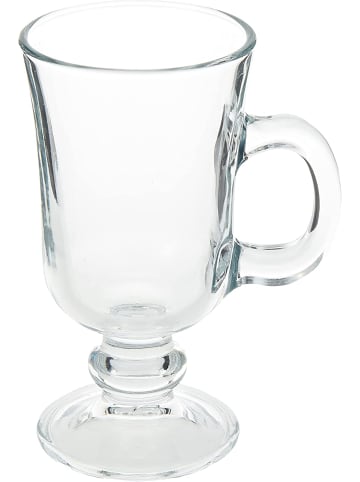 Pasabahce irish 2er Set Kaffeeglas mit Henkel, Tee, Latte Macchiato in Transparent