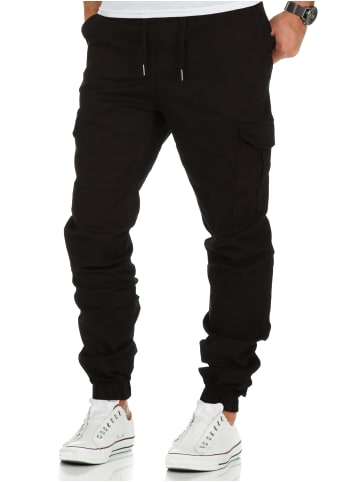 Amaci&Sons Cargo Jogger-Chino SAN ANTONIO in Schwarz