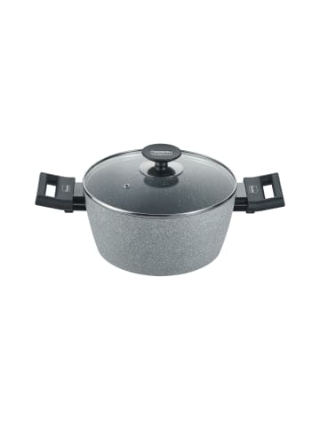 Berndes Kochtopf mit Glasdeckel aus Aluminium - Alu Induction Special Edition in grau