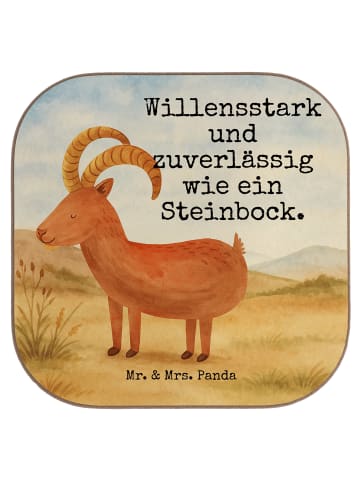 Mr. & Mrs. Panda Tassenuntersetzer Sternzeichen Steinbock Design... in Weiß