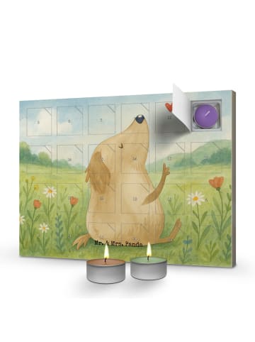 Mr. & Mrs. Panda Adventskalender Hund Liebe Design ohne Spruch in Weiß