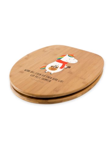 Mr. & Mrs. Panda Toilettendeckel Einhorn Pilz mit Spruch in Braun