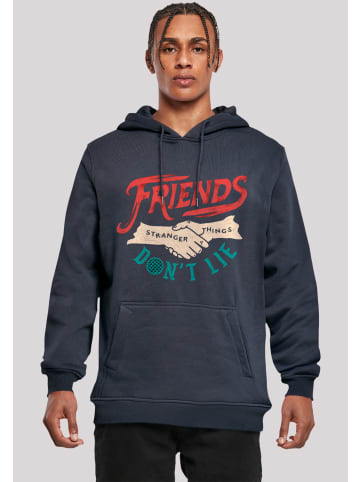 F4NT4STIC Hoodie Stranger Things Friends Dont Lie Hands Netflix TV Series in marineblau