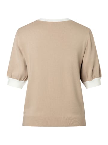More & More sportiver Feinstrickpullover, Puffärmel in beige