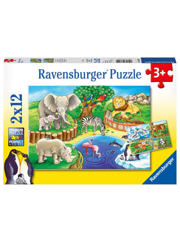 Ravensburger Tiere im Zoo. Puzzle 2 x 12 Teile