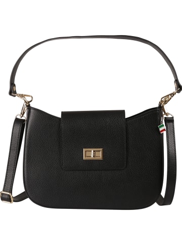 Florence Florence Schultertasche Leder schwarz ca. 28cm