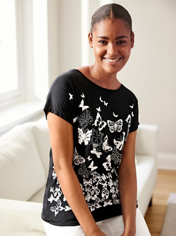 WITT WEIDEN Shirt in schwarz-weiß-bedruckt