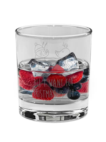 Mr. & Mrs. Panda Glas für Gin Nachtfalter Schneemann mit Spruch in Transparent