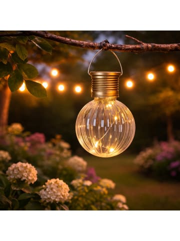 MARELIDA LED Solar Glühbirne GLOW H: 11cm in transparent
