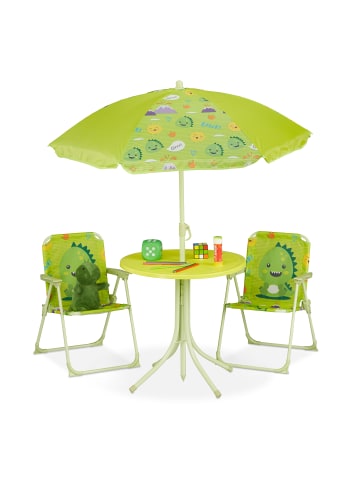 relaxdays Camping Kindersitzgruppe "Monster" in Grün