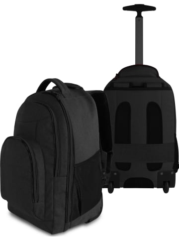 normani Rucksack mit Trolleyfunktion 30 Liter Yori in Schwarz