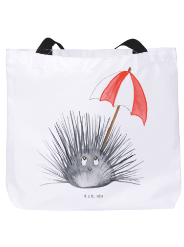 Mr. & Mrs. Panda Shopping Bag Seeigel ohne Spruch in Weiß