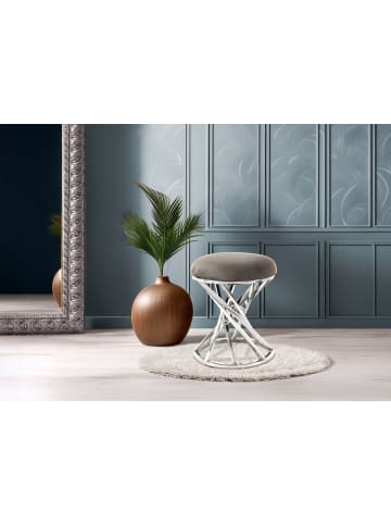 Kayoom Hocker Wesley in grau - silber
