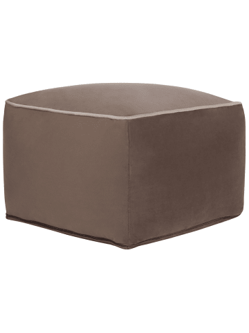 Beliani Pouf DAREYN in Braun/Beige - (W) 50 x (H) 30 x (L) 50 cm