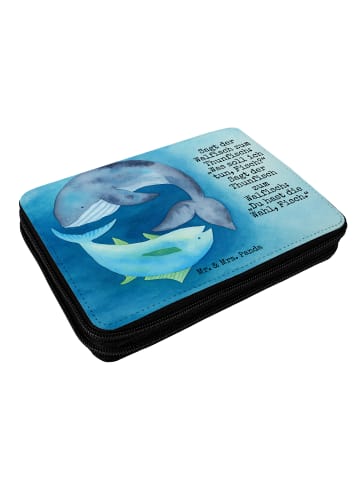 Mr. & Mrs. Panda Stiftebox Walfisch Thunfisch Design mit Spruch in Weiß
