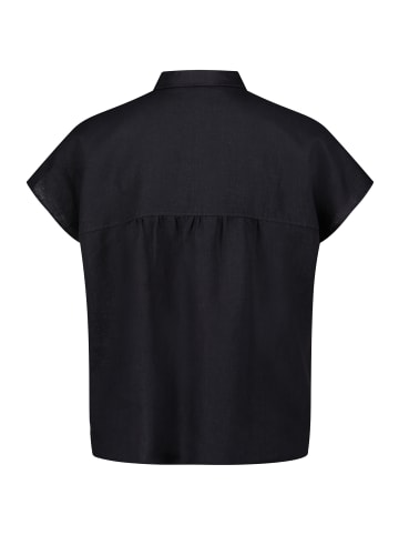 BETTY & CO Hemdbluse mit Kragen in Schwarz