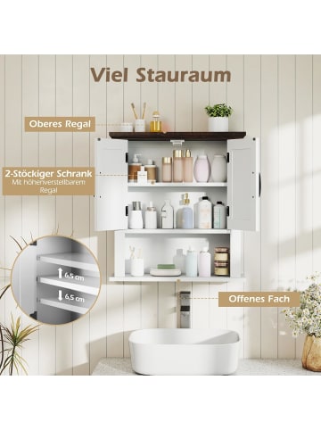 COSTWAY Badezimmerschrank hängend in Weiß