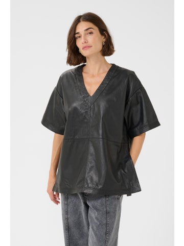 CULTURE Kurzarm-Bluse CUatam Loose fit in Black