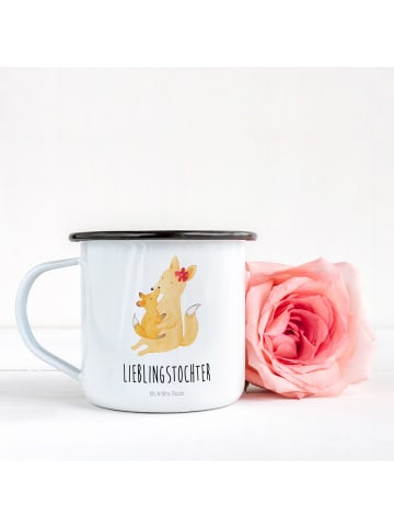 Mr. & Mrs. Panda Metallbecher Fuchs Mama mit Spruch in Weiß