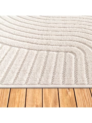 KADIMA DESIGN Teppich Kurzflor Struktur Wohnzimmer in Creme