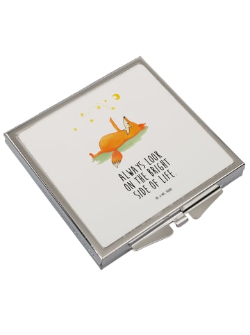 Mr. & Mrs. Panda Taschenspiegel Fuchs Sterne mit Spruch in Weiß