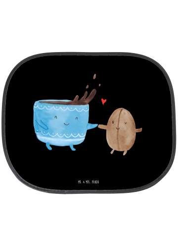 Mr. & Mrs. Panda Auto-Hitzeschutz Kaffee Bohne ohne Spruch in Schwarz