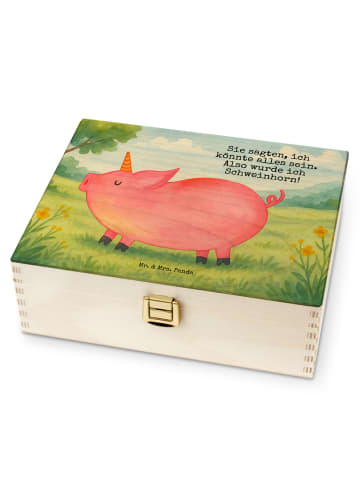 Mr. & Mrs. Panda Teebeutel Aufbewahrung Einhorn Schwein Design m... in Weiß