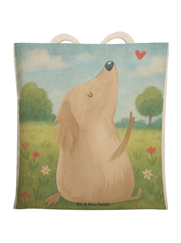 Mr. & Mrs. Panda Tote Bag Hund Liebe Design ohne Spruch in Weiß