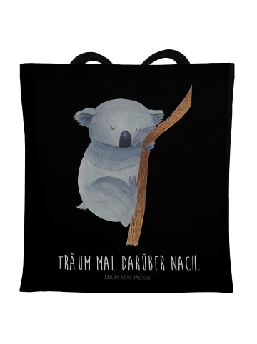 Mr. & Mrs. Panda Tote Bag Koalabär mit Spruch in Schwarz