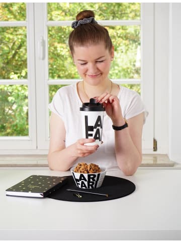 Geda Labels Coffee to go Becher Larifari in Weiß - 400 ml