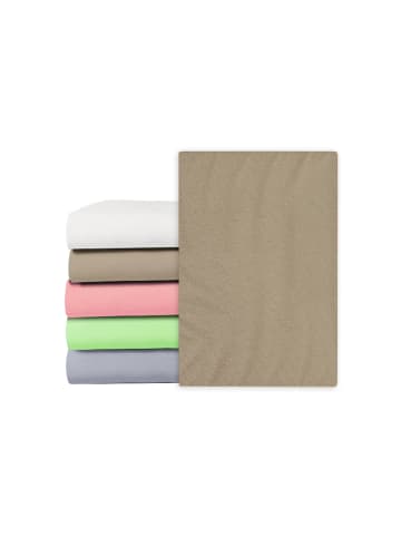 TICAA Spannbettlaken 90x200cm in Taupe