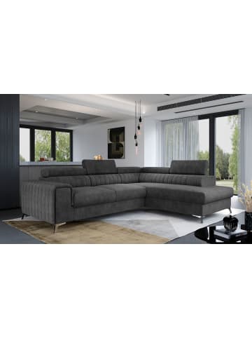 MF Design Lauryn Recamiere Rechts in Anthrazit -  (L) 205 x (B) 278 x (H) 92 cm