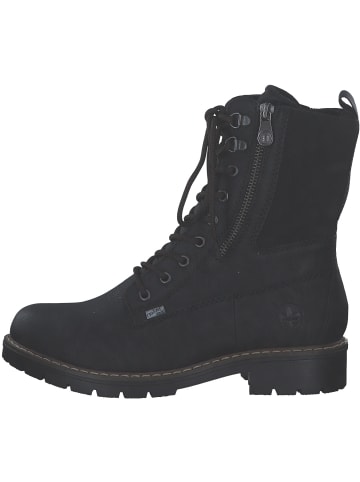 rieker Schnürstiefel in schwarz/schwarz
