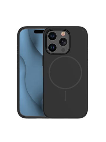 COFI 1453 TFO Silicone Thin Mag kompatibel mit Apple iPhone 14 Pro Schwarz in Schwarz