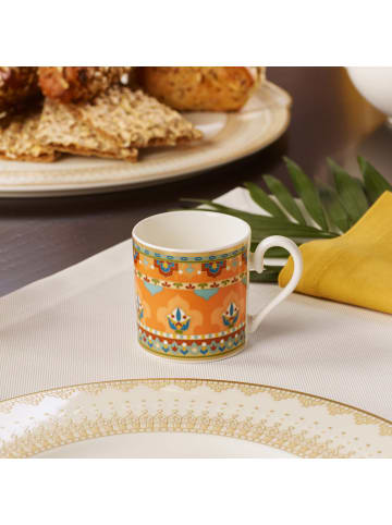 Villeroy & Boch 2er Set Espressotasse mit Untertasse Samarkand Mandarin 50 ml in bunt