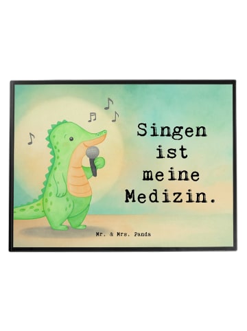 Mr. & Mrs. Panda tischauflage Krokodil Singen Design mit Spruch in Weiß