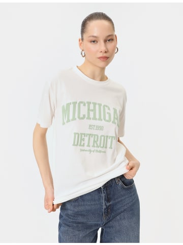 KOTON T-shirt in Ekru