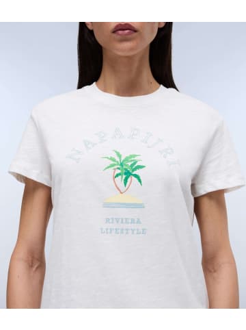Napapijri T-Shirt "S-Fete Ss" in Weiß