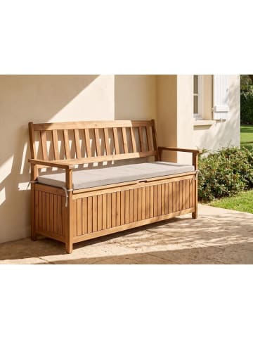 Beliani Gartenbank SOVANA in Braun/Beige - (W) 160 x (H) 91 x (L) 60 cm