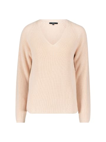 Zero  Strukturpullover mit V-Ausschnitt in Dark Cream Melange