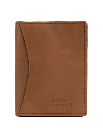 EGOMAXX KunstlederKartenetui Basic Portemonnaie für Männer in Braun