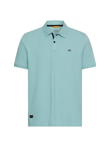 Camel Active Poloshirt mit Kontrastdetails in Ozeangrün